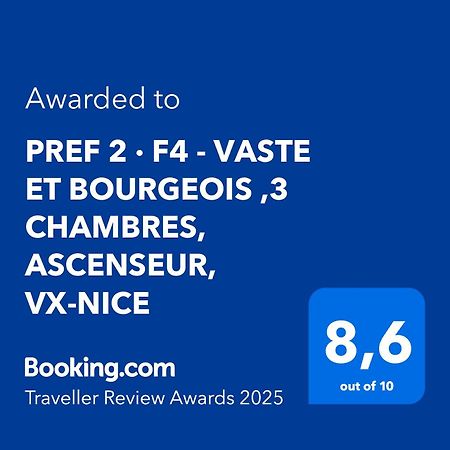 Pref 2 - F4 - Vaste Et Bourgeois ,3 Chambres, Ascenseur, Vx-Nizza Esterno foto